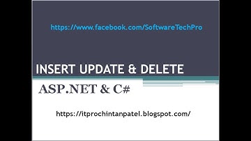 INSERT UPDATE & DELETE using C# ASP.NET