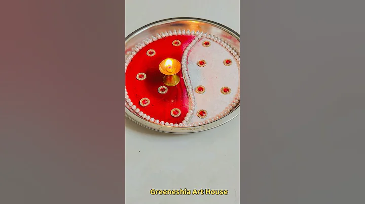 DIY pooja thali decoration idea | aarti thali #shorts #shortvideo #youtubeshorts #shortsfeed