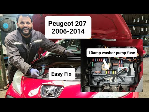 washer pump fuse location on Peugeot 207 #windscreen #wiperblade