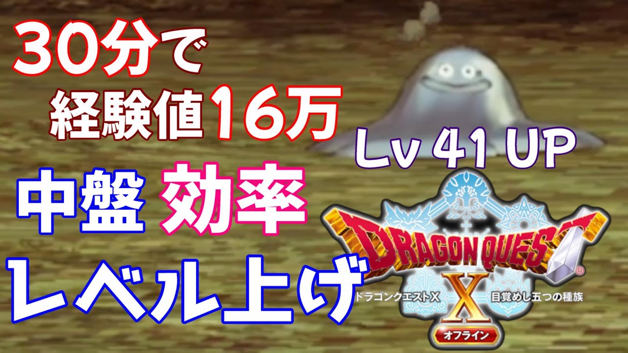 ドラクエ10 オフライン はぐれメタル レベル上げ 効率30分でレベル41アップ ドラゴンクエスト10オフライン Youtube