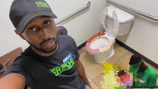 Video: Disturbing moment Subway worker walks on food before trashing store