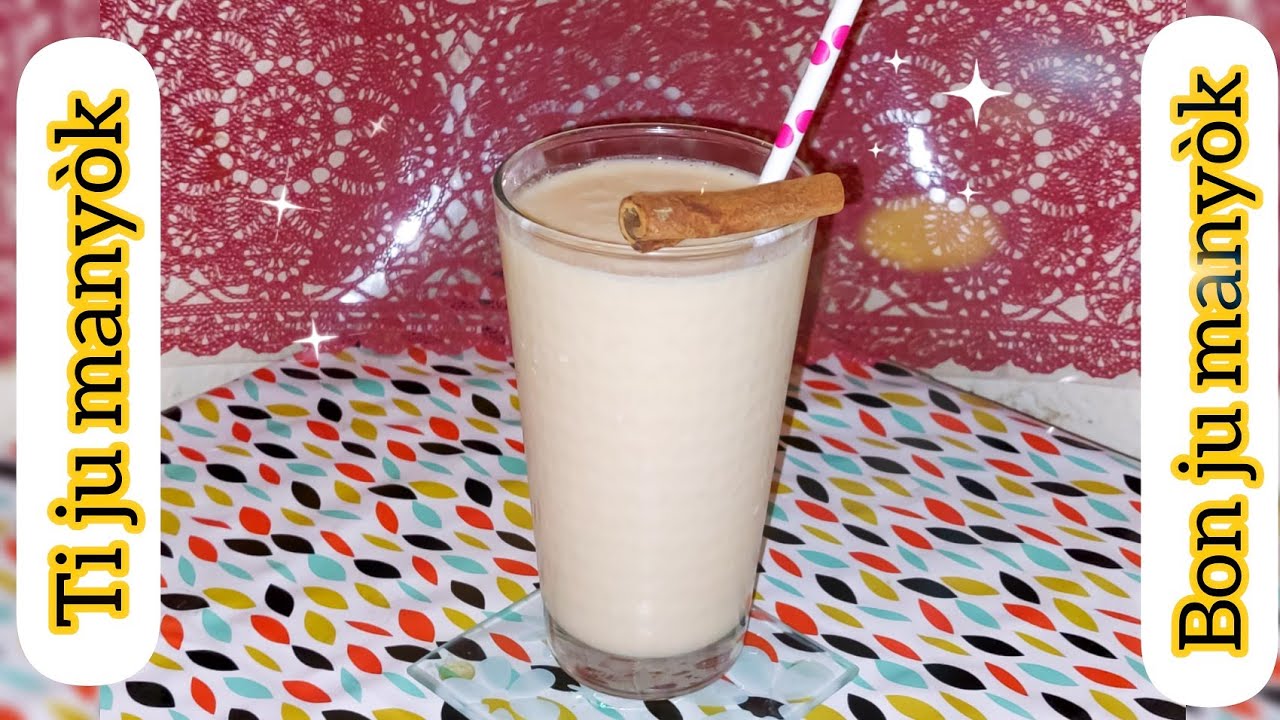 19) Ju manyòk ak lèt byen près  byen kole, ju Ayisyen renmen anpil la // Jus manioc haïtien