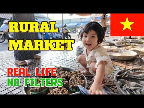 Real Life in RURAL Vietnam 🇻🇳 A Sunday Morning at a Local Market ❤️❤️