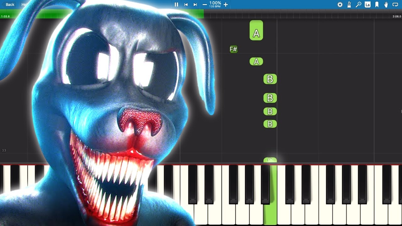 Cartoon Dog - Never Run - Piano Tutorial - Horror Skunx - YouTube