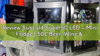 Review Subcold Super50 LED – Mini Fridge | 50L Beer, Wine & Drinks Fridge | LED Light + Lock and Key