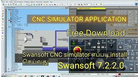 Swansoft CNC simulator free download and installation video in Tamil