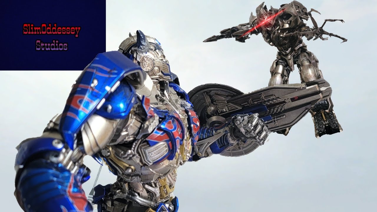 TLK Optimus vs ROTF Megatron (Transformers Stop Motion Fight) - YouTube