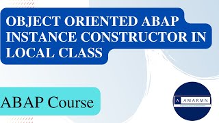 Object Oriented ABAP Instance Constructor in Local Class
