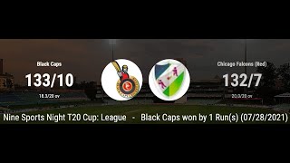 Black Caps CC vs  Chicago Falcons Red CC | BPL Night T20 League | Part 1 of 2
