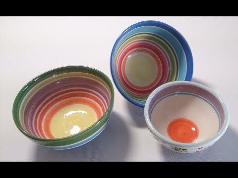 43. How to make ceramic bowl- slab method - without a pottery wheel-step by  step in real