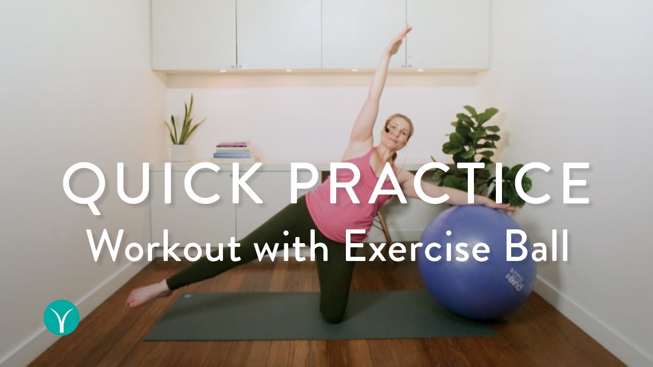 EXERCISE / STABILITY BALL WORKOUT — Full Body w/ Core Focus (16 MIN)