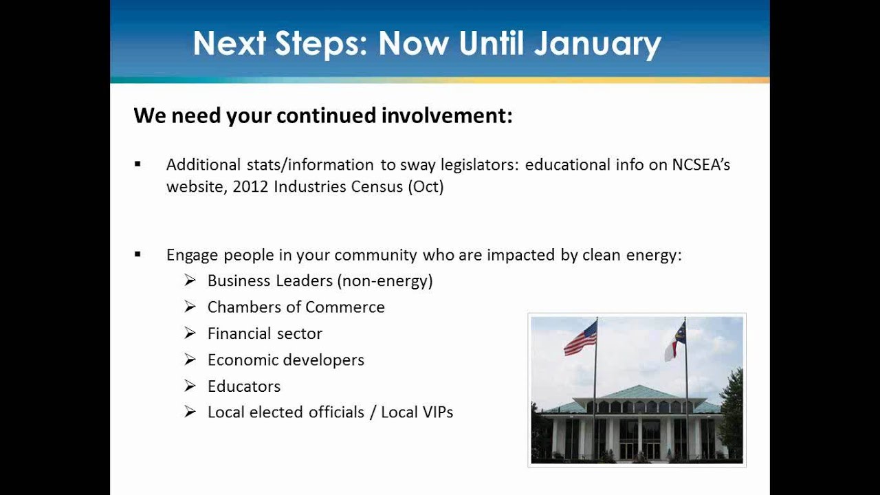 2012 NC Regulatory & Legislative Webinar