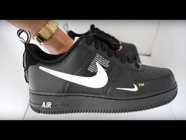 Nike Air Force 1 LV8 Utility Black / White ( Off White) Unboxing 