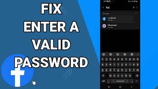 How To Fix And Solve Facebook Enter  A Valid Password