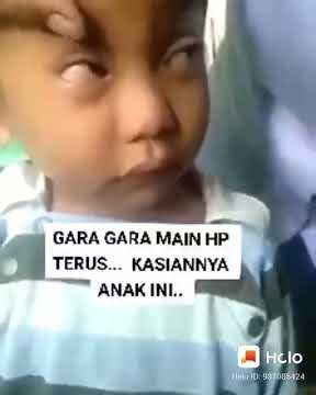 akibat kecanduan main hp lihat mata anak kecil ini