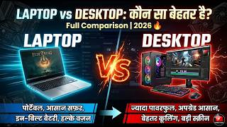 Laptop vs Desktop: Kaunsa Better Hai? Full Comparison in Hindi 🔥