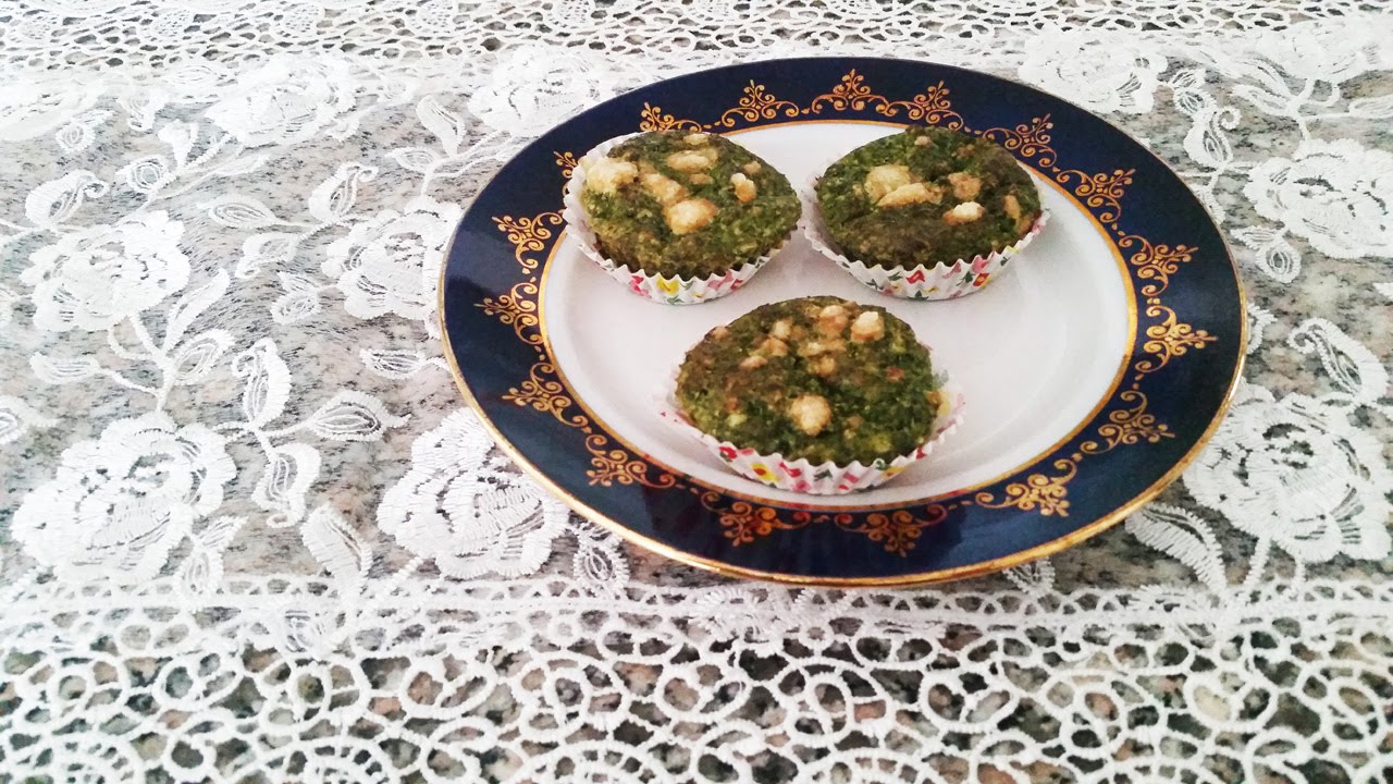 154. Вкуснятина: маффины с творогом и шпинатом.