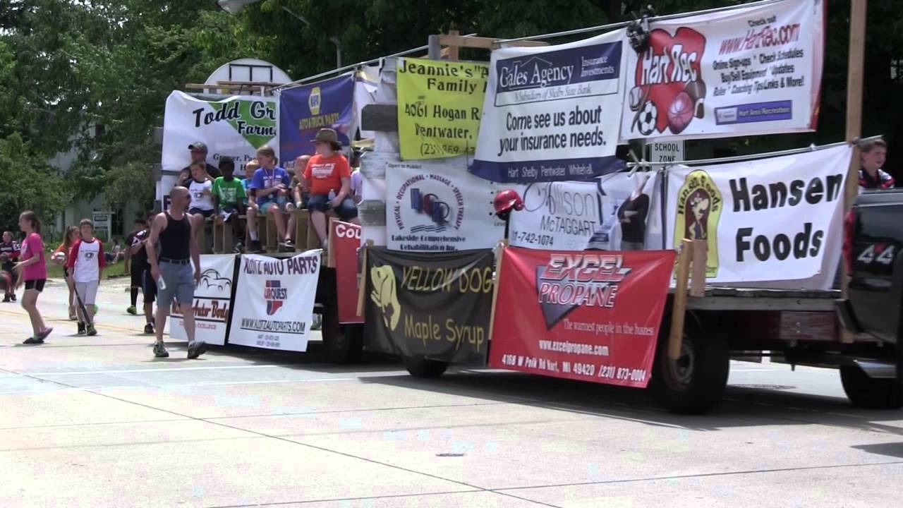 2014 Joan Glover National Asparagus Festival Parade in downtown Hart, Michigan 49420 (HD