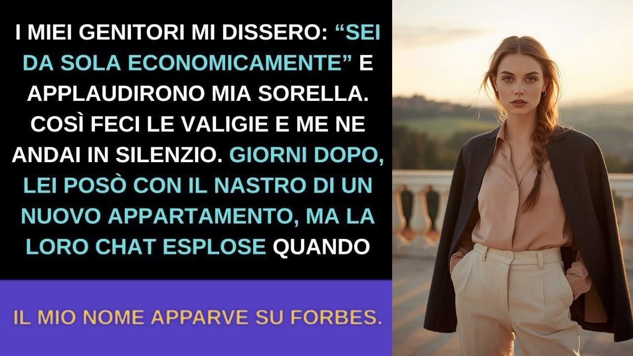 La sera del mio ventottesimo compleanno, mentre tutti brindavano nella villa di famiglia a Firenze, mio padre ha alzato il calice e ha detto davanti a tutti gli ospiti: "Sai qual è il regalo più...