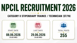 கூடங்குளம், அணுமின் நிலைய வேலைவாய்ப்பு - NPCIL NOTIFICATION 2026 - TECHNICIAN POSTS - APPLY ONLINE.