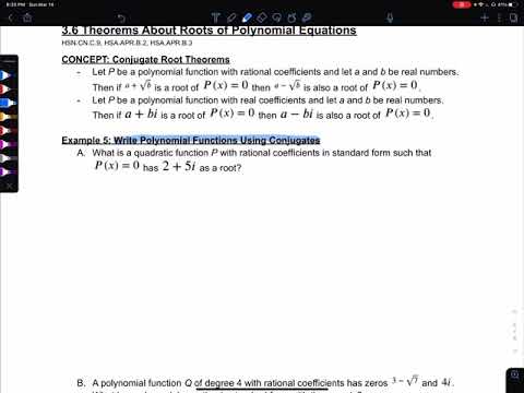 3.6.5A Write Polynomial
