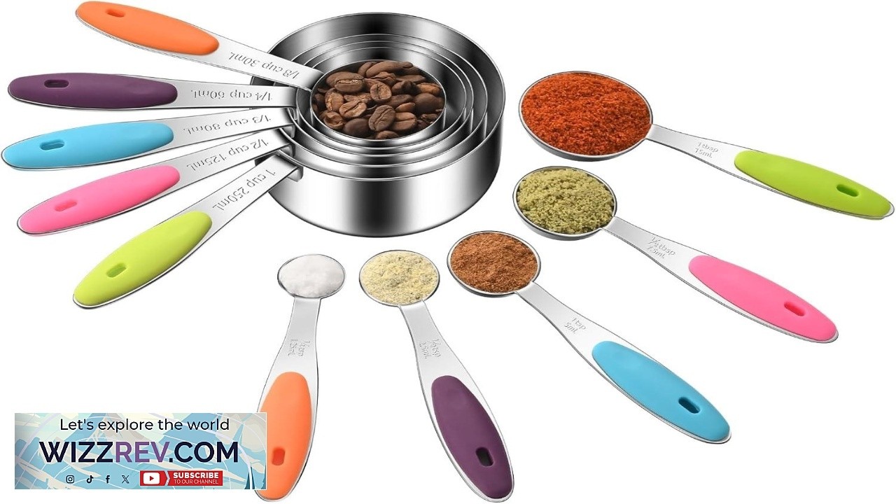 Measuring Cups and Spoons Set 304 Stainless Steel Measuring Spoons ...