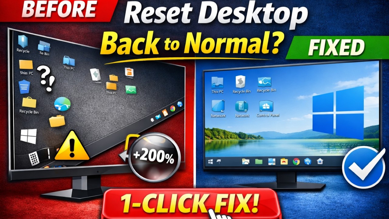 How do I reset my desktop back to normal?