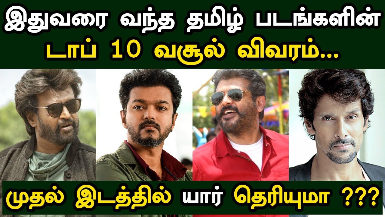 All Time Top 10 Worldwide Boxoffice Collection | Tamil Movies | Boxoffice Report