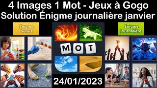 4 Images 1 Mot - Jeux À Gogo - 24/01/2023 - Solution Énigme Journalière - janvier 2023 screenshot 3