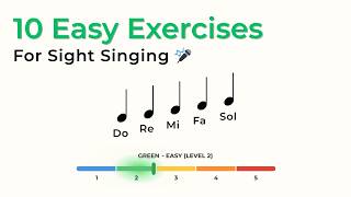 Level 2 Sight Singing 🎶 Practice: 10 Exercises in C Major (Do-Sol) 🟢