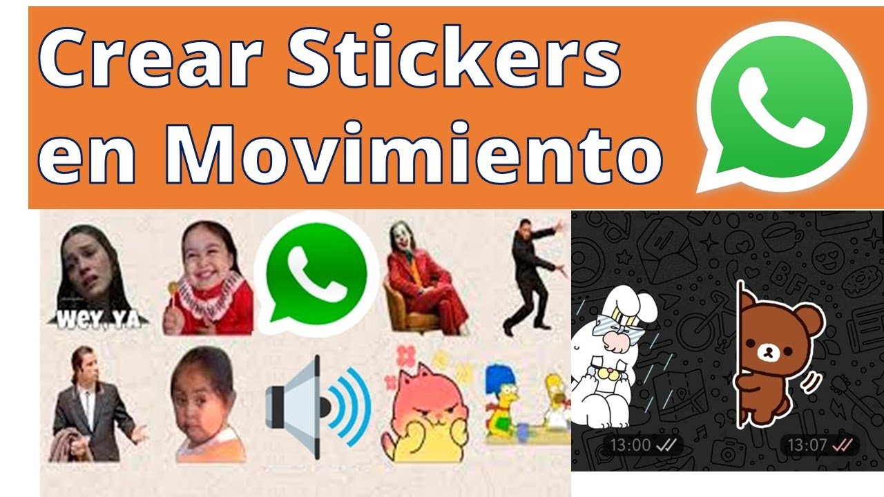 CREAR STICKERS personalizados en movimiento whatsapp 2022 YouTube
