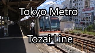 Tokyo Metro Tōzai Line driver's view from Nishi-Funabashi to Nakano