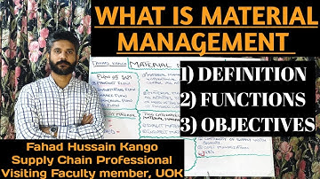 What Is Material Management | Material Management Definition, Function | Objectives | Urdu-Hindi-SCM