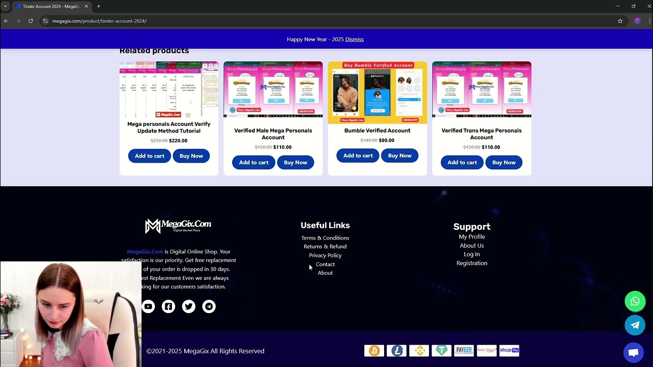 Tinder Account 2025 You Can Get Paid Tinder Account ✔ 25 Days Replacement Guarantee MegaGix.com