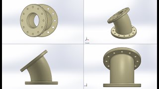 Solidworks | Revolve cut | Pipe Flange