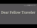 Dear Fellow Traveler - Sea Wolf [LYRICS]