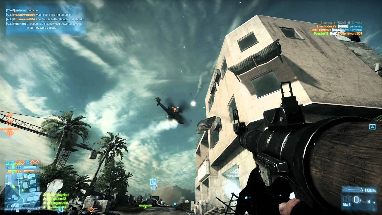 Battlefield 3 - Hot RPG on Chopper action!