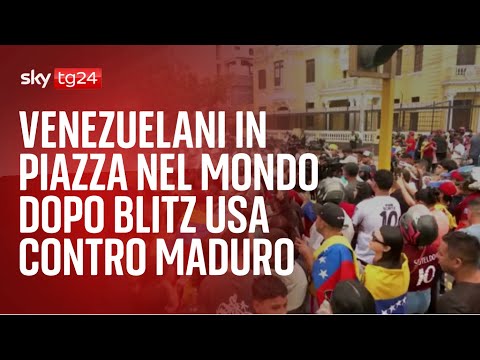 Video Venezuelani in piazza nel mondo dopo blitz Usa contro Maduro