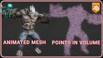 Fixed Points Distribution in Animated Mesh Volume | Blender Geometry Nodes
