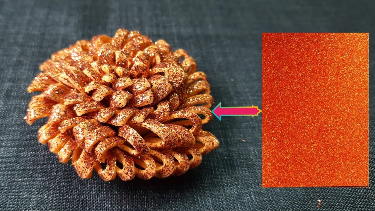 Glitter Paper Flower Making How To Make Glitter Paper Flower