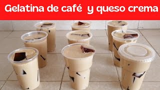 Gelatina de café con queso crema y jerez para venta de postres