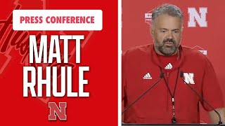 Nebraska Football Head Coach Matt Rhule meets with the media on Monday during Colorado week I GBR
