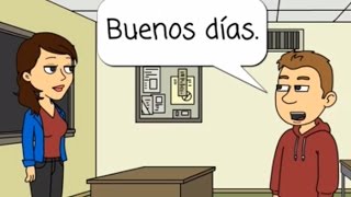 Entertaining and educational Spanish lessons. :) Main concepts covered: Buenos días. = Good morning. ¿Cómo te llamas? = What 