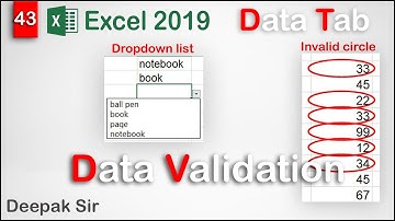 Data Validation | Circle Invalid Data | Dropdown list | computertime