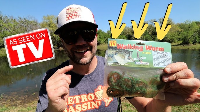 Fishing w/ CRAZY 'as seen on tv' WALKING WORM (ACTUALLY WORKS!) 