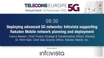 Telecoms Europe 5G 2021: Deploying advanced 5G networks. By Infovista and Rakuten