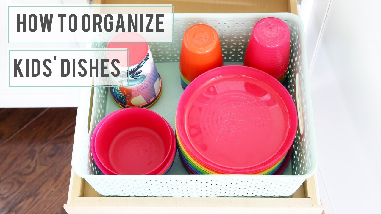 How to organize dishes for kids so they can find what they need