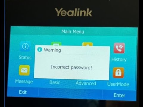 How to Reset a YeaLink Admin Password back to factory