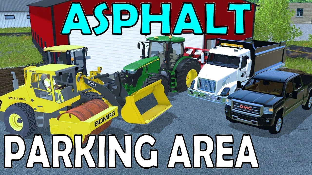 Farming Simulator 17 | Paving Lawn Care Shop Parking Area Asphalt | New ...
