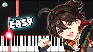 Genshin Impact Demo - "Gaming: Fortune Shines in Many Colors" - EASY Piano Tutorial & Sheet Music